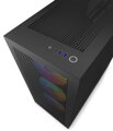 NZXT skříň H7 Flow RGB edition / ATX / 3x 140 mm fan / USB-C / 2x USB / prosklená bočnice / mesh panel / RGB / černá