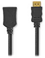 NEDIS prodlužovací High Speed HDMI 1.4 kabel s ethernetem/ 4K@30Hz/ zlacené konektory HDMI-HDMI/ černý/ bulk/ 1m