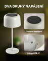 IMMAX venkovní solární LED stolní lampička CARO/ 4W/ 150lm/ CCT/ 3000K/ stmívatelná/ IP44/ bílá