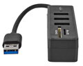 NEDIS USB hub/ zástrčka USB-A zástrčka/ 3x zásuvka USB-A/ 5 Portů/ USB 3.2 Gen 1/ napájení z USB/ 5 Gbps/ SD & MicroSD