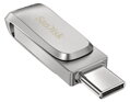 SanDisk Ultra Dual Drive Luxe USB-C 1TB / USB 3.0 Typ-C /  USB 3.0 Typ-A / stříbrný