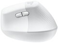 Logitech Lift Vertical Ergonomic Mouse - White   Vertikální myš, optická, 6 tlačítek, bezdrátová, Bluetooth