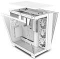 NZXT skříň H9 Flow dvoukomorová ATX / 4x120mm fan / až 10xfan / perforovaný top / proskl. bočnice, front / bílá