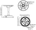 HIKVISION držák pro kameru DS-1271ZJ-PT10/ kompatibilní s kamerami PTZ HWP-P332ZI-DE3