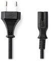 NEDIS napájecí kabel pro adaptéry/ Euro zástrčka - konektor IEC-320-C7/ přímý-přímý/ dvoulinka/ černý/ 1m