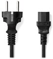 NEDIS napájecí kabel 230V/ přípojný 10A/ konektor IEC-320-C13/ přímá zástrčka Schuko/ černý/ 5m