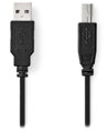 NEDIS kabel USB 2.0/ zástrčka USB-A - zástrčka USB-B/ k tiskárně apod./ černý/ bulk/ 3m