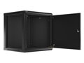 LANBERG RACK CABINET 19” WALL-MOUNT 12U/600X600 FOR SELF-ASSEMBLY WITH METAL DOOR BLACK   (FLAT PACK)