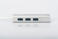 DIGITUS USB 3.0 HUB, 3 porty a Gigabit LAN adaptér 3xUSB A / F, 1xUSB A / M, 1xRJ45 LAN, Win / Mac OS