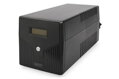 DIGITUS Professional Line-Interactive UPS, 2000VA / 1200W 12V / 9Ah x2 baterie, 4x CEE 7/7, AVR, USB, RS232, RJ11 / 45, LCD disple