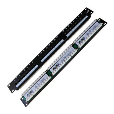 DATACOM Patch panel 19 "UTP 24 port CAT5 LSA 1U BK (3x8p)