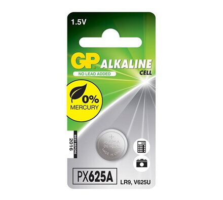 GP alkalická baterie 1,5V 625A (PX625A, V625U, LR9) 1ks blistr