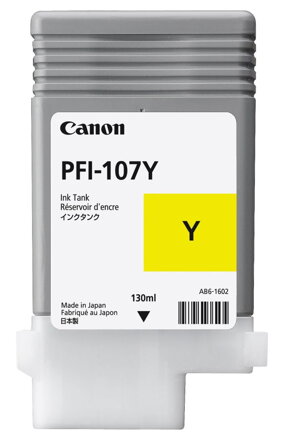 Canon inkoustová náplň PFI-107y/ žlutá/ 130ml