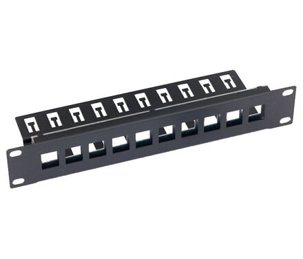 Triton 10 'modulárny patch panel 1U pre max. 10ks keystone, otvor 14,8x17,5mm