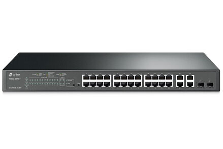 TP-Link T1500-28PCT - Smart Switch PoE + s 24 portami 10/100 Mbit / sa 4 gigabitovými portami