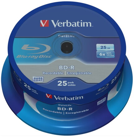 VERBATIM BD-R Blu-Ray SL DataLife 25GB/ 6x/ 25pack/ spindle