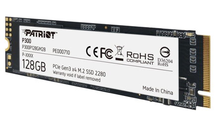 PATRIOT P300 128GB SSD / Interní / M.2 PCIe Gen3 x4 NVMe 1.3 / 2280