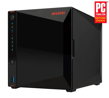 Asustor NAS Nimbustor 4 AS5304T / 4x 2,5 "/ 3,5" SATA III / Intel Celeron J4105 1.5 GHz / 4GB / 2x 2.5 GbE / 3x USB 3.0 / HDMI