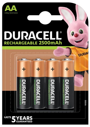 DURACELL - Nabíjecí AA 2500mAh 4 ks