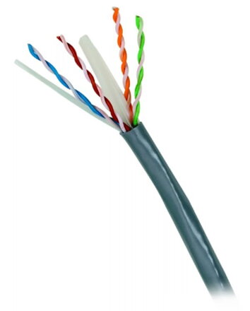 DATACOM UTP drát CAT6  PVC,Eca 100m šedý