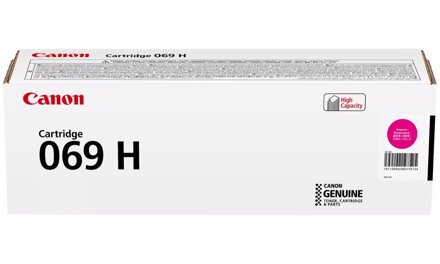 Canon originální vysokokapacitní toner Cartridge 069 H M magenta, MF752Cdw, 754Cdw, LBP673Cdw, kapacita5 500 stran