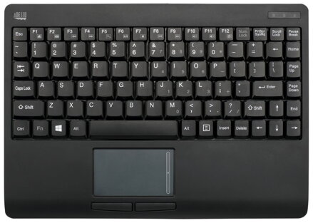 Adesso WKB-4110UB/ bezdrôtová klávesnica 2,4GHz/ mini/ touchpad/ USB/ čierná/ US layout