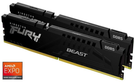 KINGSTON FURY Beast Black EXPO 64GB DDR5 5600MHz / CL36 / DIMM / Kit 2x 32GB