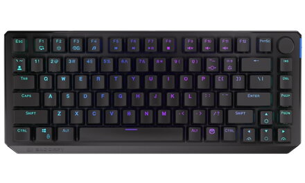 Endorfy herní klávesnice Thock 75% Wireless Black /RGB/ black sw. / bezdrátová / mechanická / US lay. / zkrácená /černá