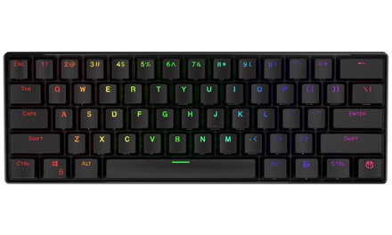 Endorfy herní klávesnice Thock Compact RD RGB /USB/ red sw. / bezdrátová / mechanická / CZ/SK layout / mini /černá RGB