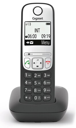 ROZBALENÉ - SIEMENS GIGASET A690 - DECT/GAP bezdrátový telefon, displej, handsfree, seznam 100 čísel, barva černá/ stříbr...