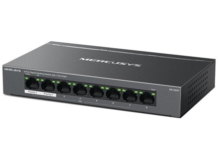 TP-Link Mercusys MS108GP Switch 8-Port, 7× Gigabit PoE+, 1× GLAN, 802.3af/at, 65 W