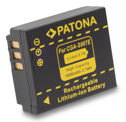 PATONA baterie pro foto Panasonic CGA-S007E Li-Ion 3.6V 1000mAh