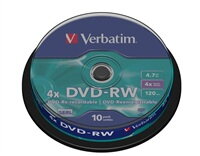 VERBATIM DVD-RW SERL 4,7GB, 4x, spindle 10 ks