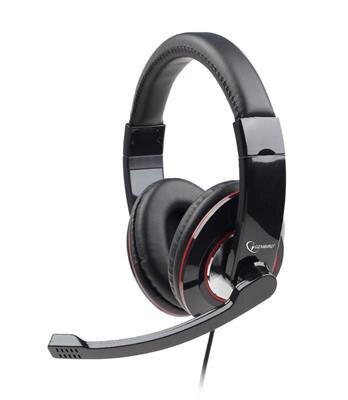 Gembird Sluchátka s mik MHS-U-001 Gaming black, USB