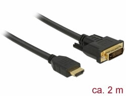 Delock Kabel HDMI na DVI 24+1 obousměrný 2 m