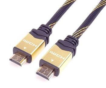 PremiumCord HDMI 2.0 High Speed + Ethernet kabel HQ, zlacené konektory, 2m