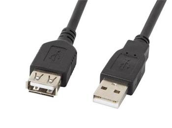 LANBERG USB-A M / F 2.0 kabel 5m, černý