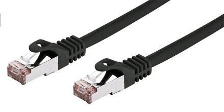 C-TECH Kabel patchcord Cat6, FTP, černý, 2m