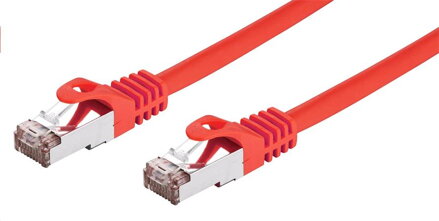 C-TECH Kabel patchcord Cat6, FTP, červený, 0,25m