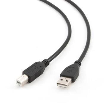 GEMBIRD kabel USB A-B 3m 2.0 HQ Black, zlacené kontakty