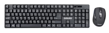 EVOLVEO WK-142, set bezdr. klávesnice a myši , 2,4GHz, USB - poškozený obal