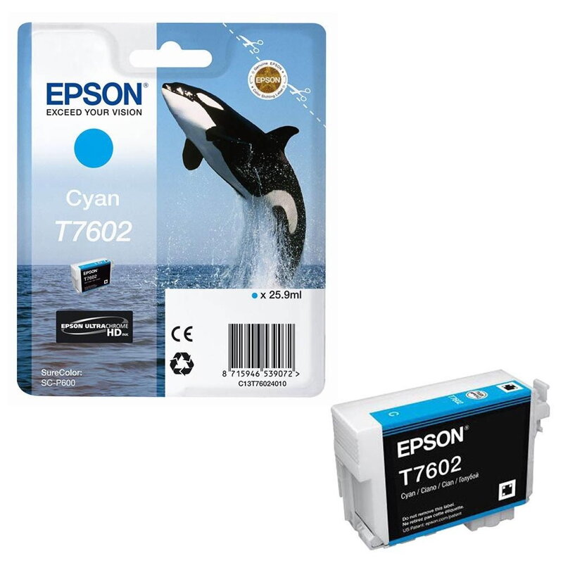 Epson inkoustová náplň/ C13T76024010/ Cyan