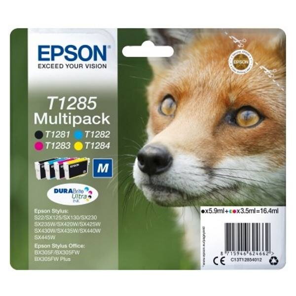 Epson inkoustová náplň/ T1285/ Multipack DURABrite Ultra Ink/ 4x barvy Epson inkoustová náplň/ T1285/ Multipack DURABrite Ultra Ink/ 4x barvy