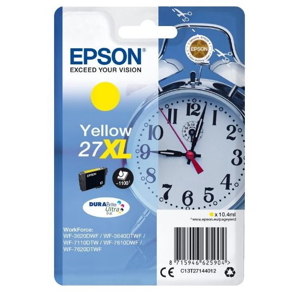 Epson inkoustová náplň/ T2714/ Singlepack 27XL DURABrite Ultra Ink/ Žlutá Epson inkoustová náplň/ T2714/ Singlepack 27XL DURABrite Ultra Ink/ Žlutá