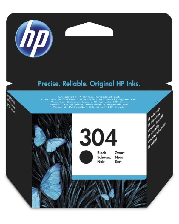 HP 304 Černá originální inkoustová kazeta HP 304 Černá originální inkoustová kazeta