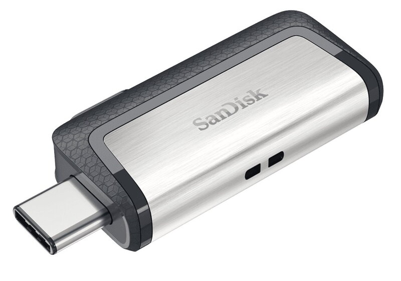 SanDisk Ultra Dual USB-C Drive 32GB - USB 3.0 Typ-C / USB 3.0 Typ-A, strieborný