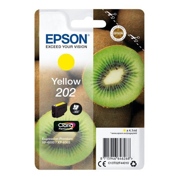Epson inkoustová náplň/ C13T02F44010/ 202/ Premium / Expression Premium XP-6000/ žlutá Epson inkoustová náplň/ C13T02F44010/ 202/ Premium / Expression Premium XP-6000/ žlutá