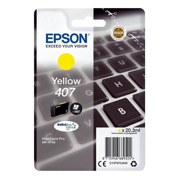 Epson inkoustová náplň/ C13T07U440/ WF-4745 Series Ink Cartridge L/ Yellow Epson inkoustová náplň/ C13T07U440/ WF-4745 Series Ink Cartridge L/ Yellow