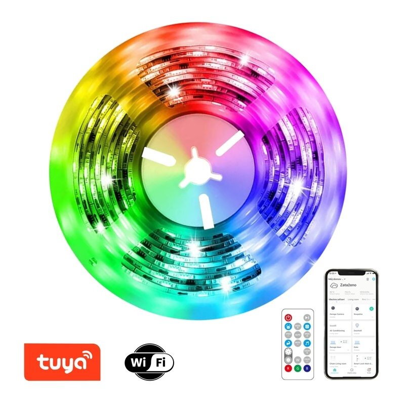 IMMAX NEO LITE SMART digitální LED pásek/ 18W/ Wi-Fi/ IP65/ RGB/ TUYA/ DO + Music/ 5m