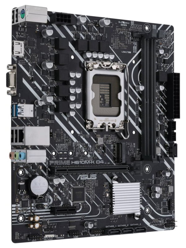 ASUS PRIME H610M-K D4 / H610 / LGA1700 / 2x DDR4 / M.2 / HDMI / D-Sub / mATX